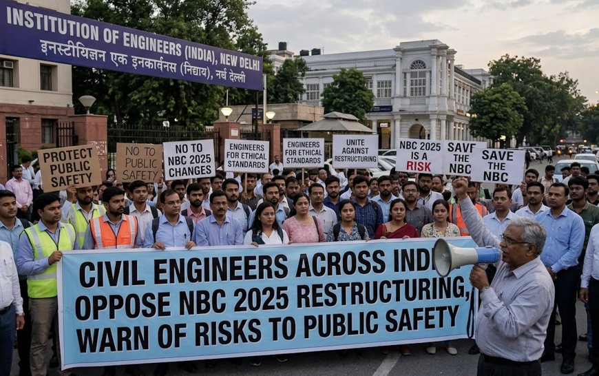 Civil Engineers Across India Oppose NBC 2025 Restructuring, Warn of Risks to Public Safety